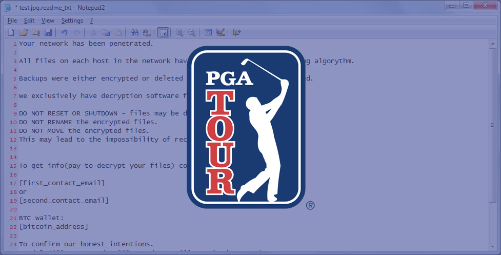 PGA Computers Hit By Ransomware Infection